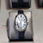 Perfect Replica Cartier Baignoire 904L Stainless Steel Case Silver Face Cal.430 MC Automatic Women's Watch